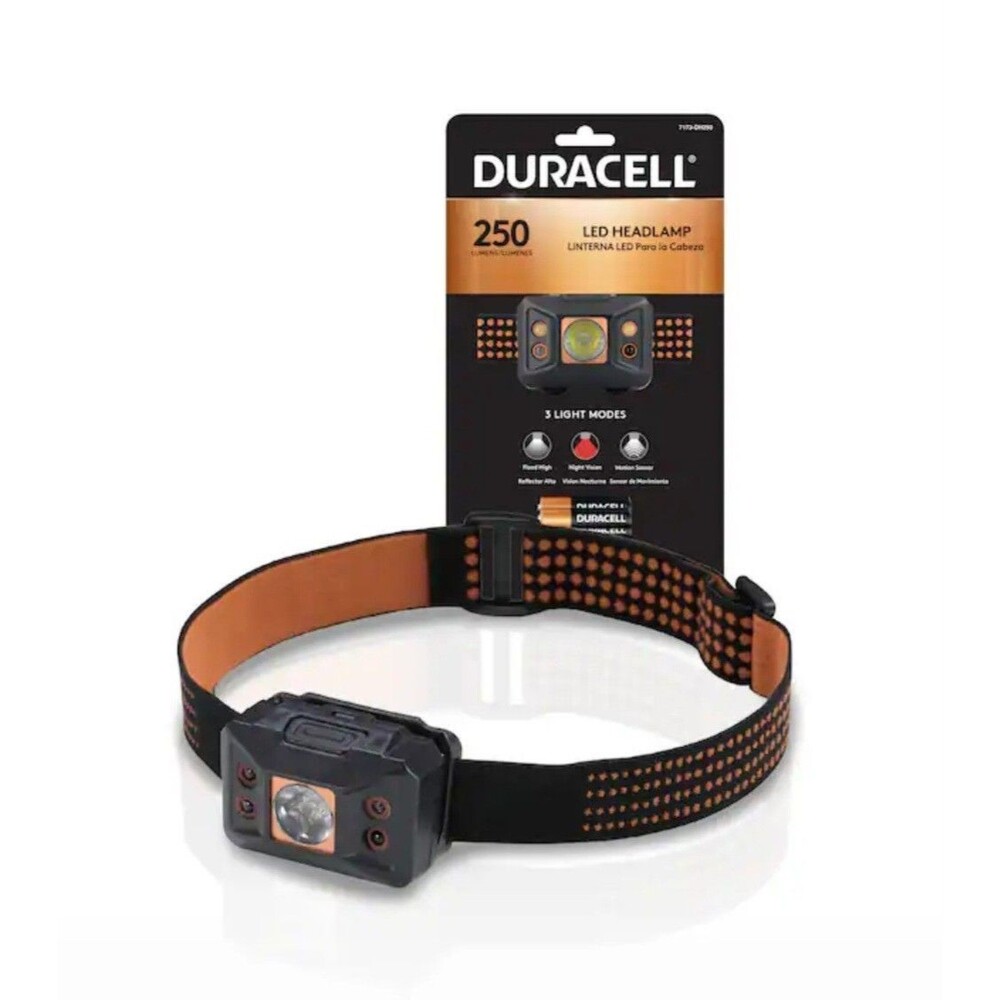 DURACELL 250 Lumen Motion-Activated LED Headlamp with Night Vision